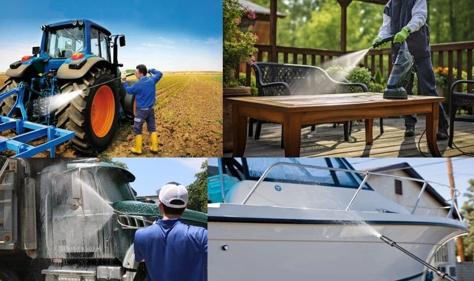 Pressure washing for agricultural, residential, fleet and marine equipment
